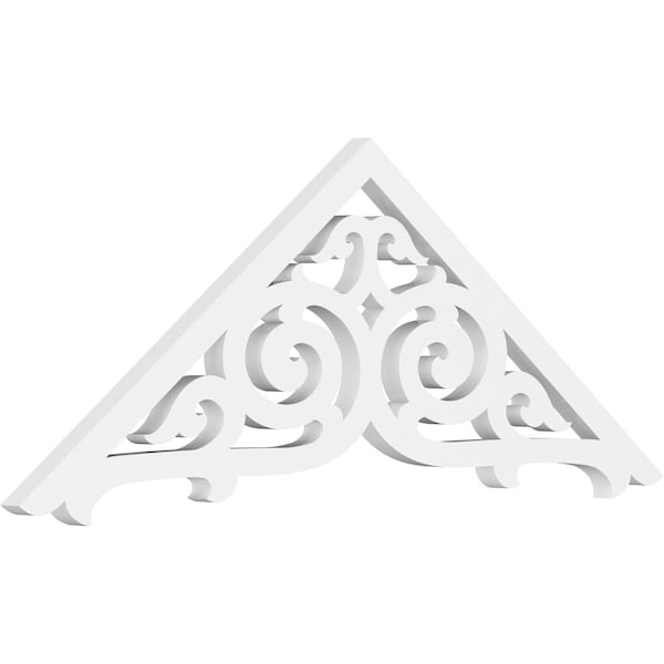 Ekena Millwork Pitch Athens Architectural Grade PVC Gable Pediment, 36"W x 13 1/2"H x 1"P (9/12) GPP036X014X100ATH - main